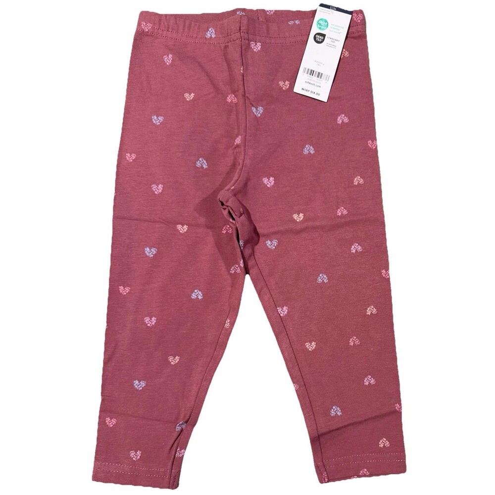 Osh Kosh NWT Girls 2T Hearts Pull On Waist Stretch Skinny Leggings Cute! NEW 24M